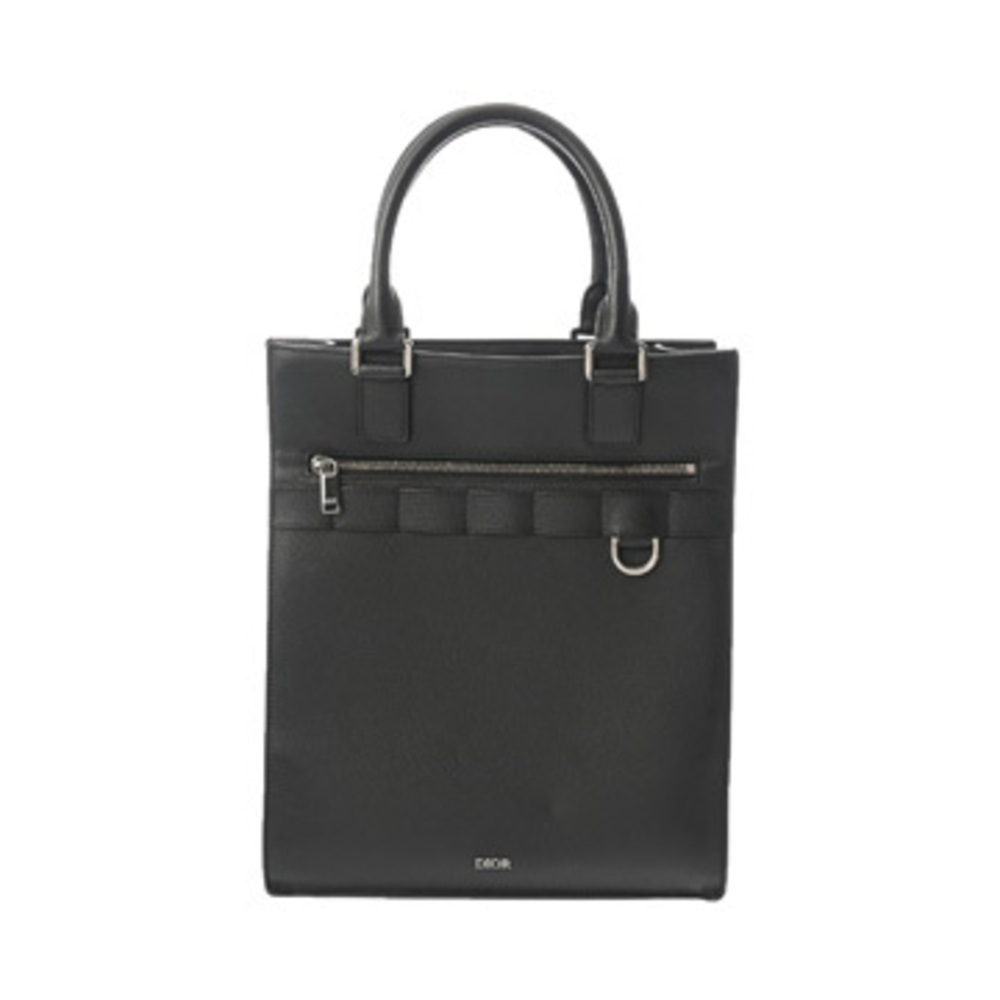 DIOR HOMME Safari Tote Bag, Black, Men's Leather B Rank, Used, Ginzo
